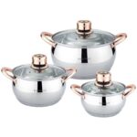 6pcs Stainless Steel Casserole Cookware Set