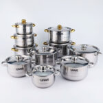 5pcs Stainless Steel Gold Cookware Set - Image 5