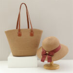 2 -1 Embroidered Beach Hat and Bag - Image 11