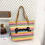 Embroidered Colorful Beach Bag - Image 11