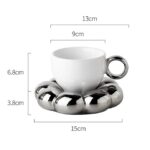 220ml European Style Coffee Mug With Saucer - Image 7