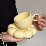 220ml European Style Coffee Mug With Saucer - Image 6