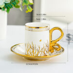 12 - Pieces European 90ml Coffee Mug With Saucers - Image 6