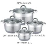 8- Pieces Stainless Steel Casserole Cookware Set - Image 17