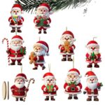 2D Flat,16pcs Set Christmas Decorations, Christmas Snowman Wooden Ornament - Image 5
