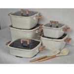 15 - Pieces Granites Non-Stick Cookware Set