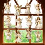 2D Flat Christmas Angel Decorations Wooden Set - Image 4