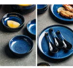 16- Pieces Ceramic Blue Porcelain Dinnerware Set - Image 6