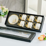 12 - Pieces European 90ml Coffee Mug With Saucers - Image 2