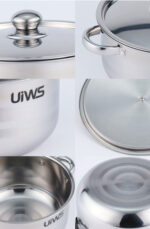 5pcs Stainless Steel Gold Cookware Set - Image 3