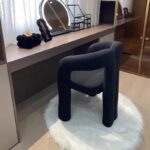 Black Vanity Makeup Chair - Image 9