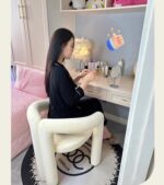 Black Vanity Makeup Chair - Image 4