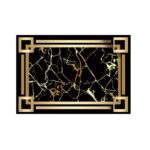 4-Pieces Black and Gold Running Place Mat - Image 4