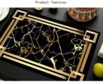 4-Pieces Black and Gold Running Place Mat - Image 5
