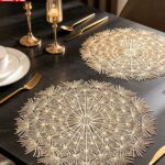 4-Pieces Creative Table  Mat, Round Thickened PVC Placemats
