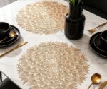 4-Pieces Creative Table  Mat, Round Thickened PVC Placemats - Image 2