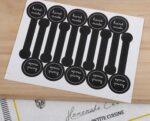 250pcs Black Self Adhesive Baking Sealing Stickers Label for Cake - Image 7
