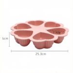 6 Cavity Heart Shape Silicon Cake Mold - Image 5