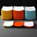 6pcs Mixed Color Reuseable Plastic 10 Inch PLate