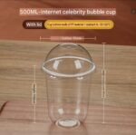20- Pieces 500ml Set of Transparent Plastic Dessert Cups with Lids, Multi functions Pudding Cups - Image 3