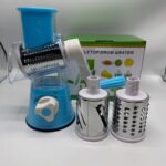 3-1 Rotary Vegetable Slicer Shredder Chopper With Food Pusher And Suction Base - Image 6