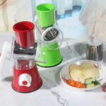 3-1 Rotary Vegetable Slicer Shredder Chopper With Food Pusher And Suction Base - Image 3