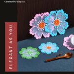 6pcs Flower Tableware Heat Insulated Mat Simple And Luxuy Mat Bowl - Image 14