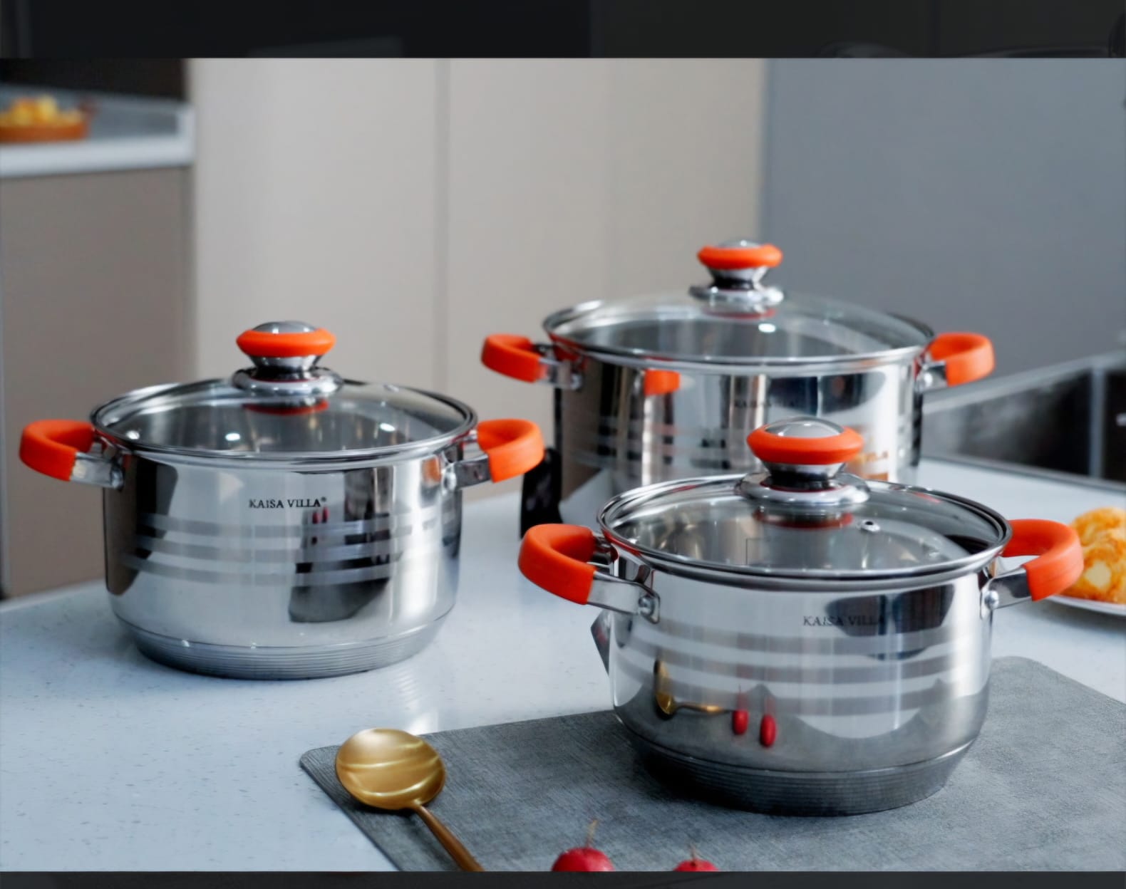 IMG-20260722-WA0098 6- Pieces Stainless Steel Casserole Cookware Set - Image 1