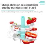 Kitchen Vegetable Manual Hand Press Chopper - Image 12