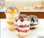 20- Pieces 500ml Set of Transparent Plastic Dessert Cups with Lids, Multi functions Pudding Cups - Image 8