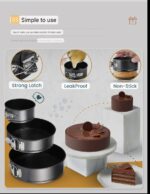 3- Pieces Cakes Reuseable Mousse Mold Ring Baking - Image 11