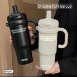 Stainless Steel Tumbler With Handler & Straw Lid