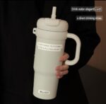 Stainless Steel Tumbler With Handler & Straw Lid - Image 3