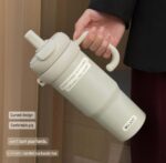 Stainless Steel Tumbler With Handler & Straw Lid - Image 5