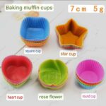 25pcs Silicon Cupcake Liners Reusable Baking Cups Non-Stick Easy to Clear