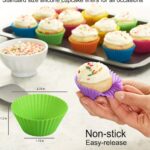 25pcs Silicon Cupcake Liners Reusable Baking Cups Non-Stick Easy to Clear - Image 7