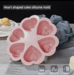 6 Cavity Heart Shape Silicon Cake Mold - Image 4