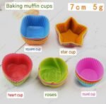 25pcs Silicon Cupcake Liners Reusable Baking Cups Non-Stick Easy to Clear - Image 2