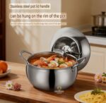 24cm Stainless Steel Casserole Cookware Pot - Image 13