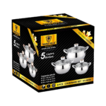 6pcs Stainless Steel Casserole Cookware Set - Image 12