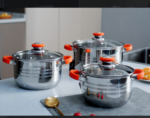 6- Pieces Stainless Steel Casserole Cookware Set - Image 3