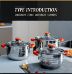 6- Pieces Stainless Steel Casserole Cookware Set - Image 6