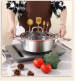6- Pieces Stainless Steel Casserole Cookware Set - Image 4