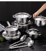 15pcs Stainless Steel Cookware Set - Image 2