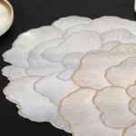 6pcs PVC Thickened Gold with White Table Placemat - Image 8