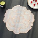 6pcs PVC Thickened Gold with White Table Placemat - Image 4