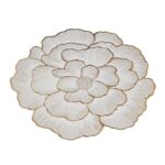 6pcs PVC Thickened Gold with White Table Placemat - Image 9